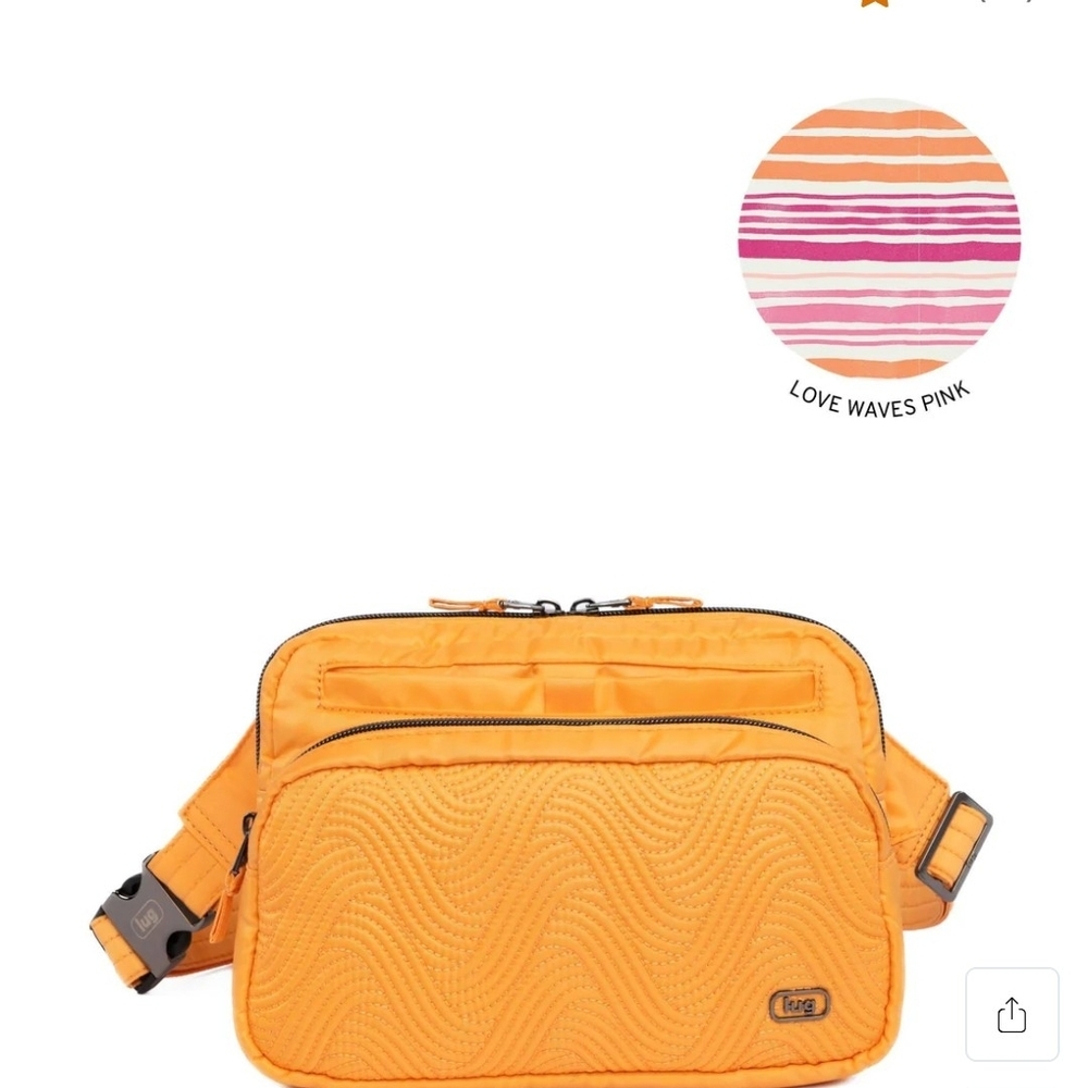 Lug Double Back Belt Bag - Peach Sorbet